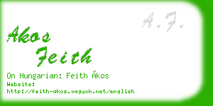 akos feith business card
