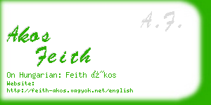 akos feith business card